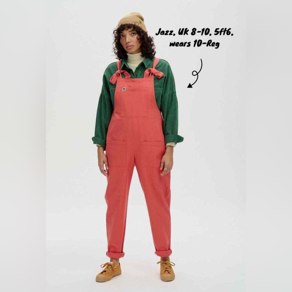 LUCY & YAK Original Dungaree: ORGANIC COTTON - Paprika (Umi) UK 8 REG US 4 REG